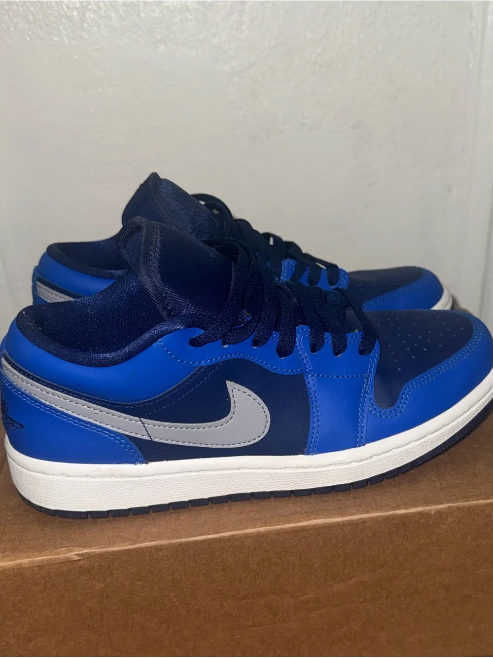 Jordan Men’s Low-Top Sneakers in Navy and Royal Blue